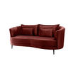 3-SITZER-SOFA in Velours Koralle  - Koralle/Schwarz, MODERN, Textil/Metall (209/85/101cm) - Livetastic