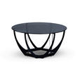 COUCHTISCH Sicherheitsglas 80/80/40 cm rund Grau, Schwarz  - Schwarz/Grau, Basics, Glas/Metall (80/80/40cm) - Xora