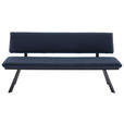 SITZBANK 180/86,5/60 cm  in Schwarz, Dunkelblau  - Schwarz/Dunkelblau, Design, Textil/Metall (180/86,5/60cm) - Cantus