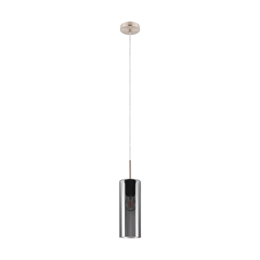 FÜGGŐLÁMPA 10/110 cm  - fekete/nikkel, Basics, Üveg/fém (10/110cm)