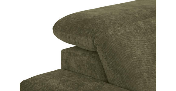ECKSOFA Grün Chenille Kopfteilverstellung, Sitztiefenverstellung  - Schwarz/Grün, Design, Textil/Metall (307/243cm) - Xora