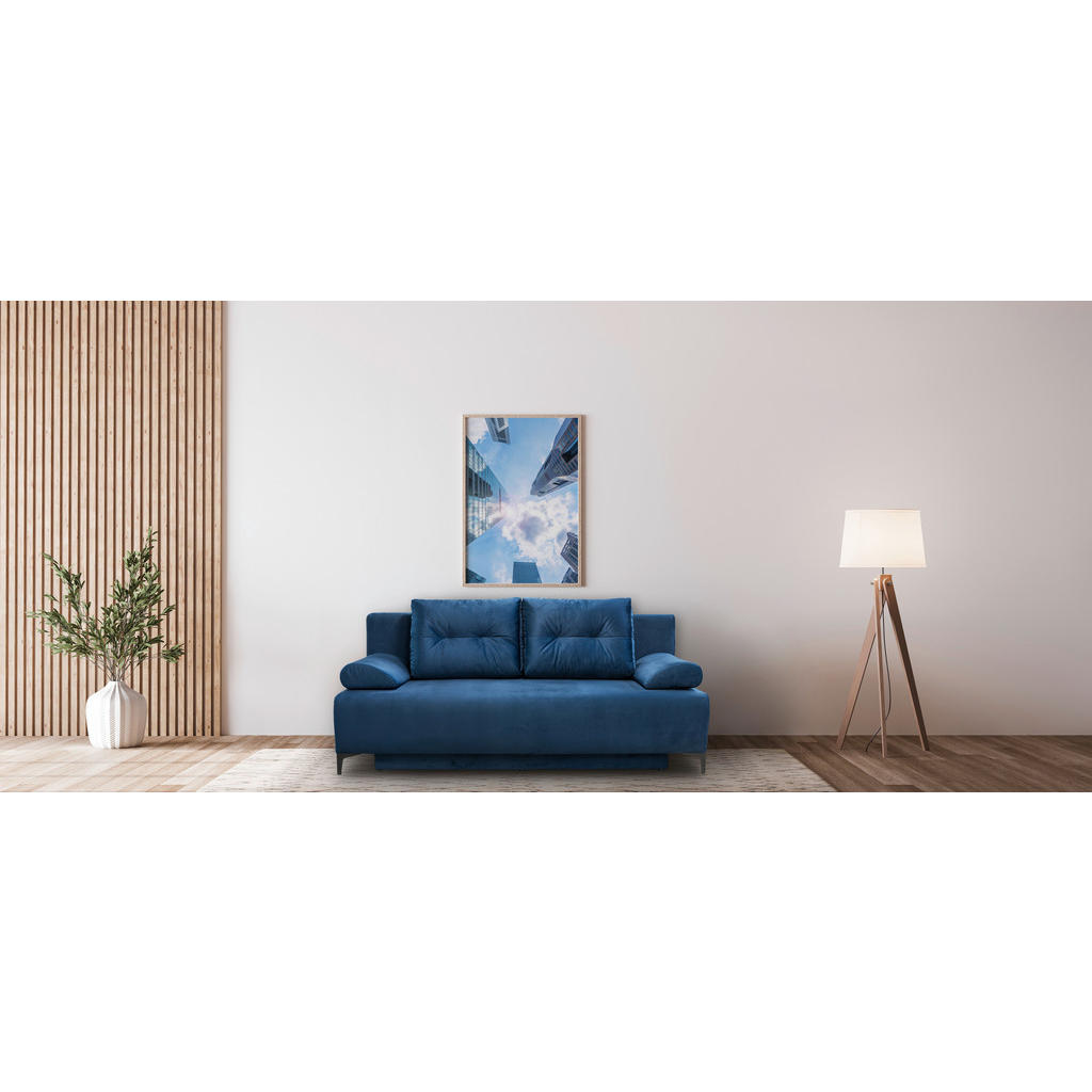 Thumbnail - Mid.you Boxspringsofa, Dunkelblau, Textil, 2-Sitzer, Füllung: Polyetherschaumkern, Silikon,Polyetherschaumkern, Silikon,...