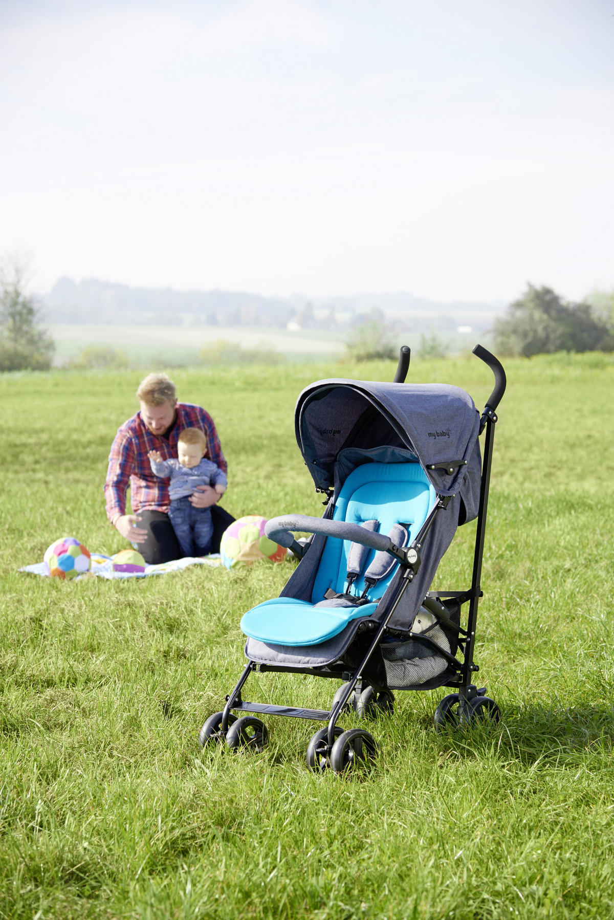 Buggy in Grau mit Doppelbremse liefern lassen