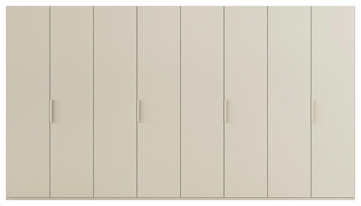 DREHTÜRENSCHRANK 400/223/61 cm,  in Champagner, 8-türig  - Champagner, Basics, Holzwerkstoff/Metall (400/223/61cm) - Novel