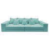 BIGSOFA Pescara in Textilgeflecht Hellblau  - Schwarz/Hellblau, Design, Kunststoff/Textil (289/85/110cm) - Livetastic