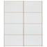 SCHWEBETÜRENSCHRANK 2-türig Sonoma Eiche, Weiß - Weiß/Sonoma Eiche, KONVENTIONELL, Glas/Holzwerkstoff (200/240/68cm) - Moderano