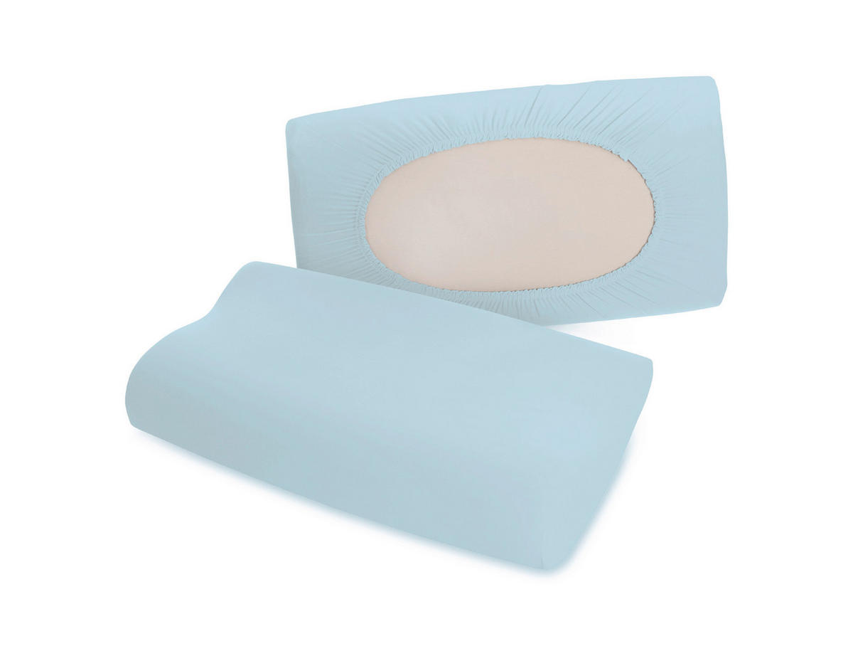 KOPFPOLSTERBEZUG PURE 40-70/40-90 cm  - Hellblau, Basics, Textil (40-70/40-90cm) - Schlafgut