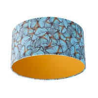 LEUCHTENSCHIRM Velour 50/25 cm  - Blau, Basics, Textil/Metall (50/25cm)