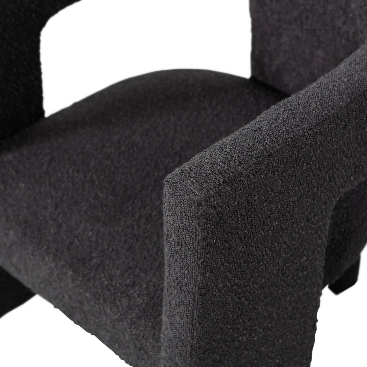 SESSEL in Bouclé Dunkelgrau  - Dunkelgrau, Design, Textil (63/71/62cm) - Livetastic