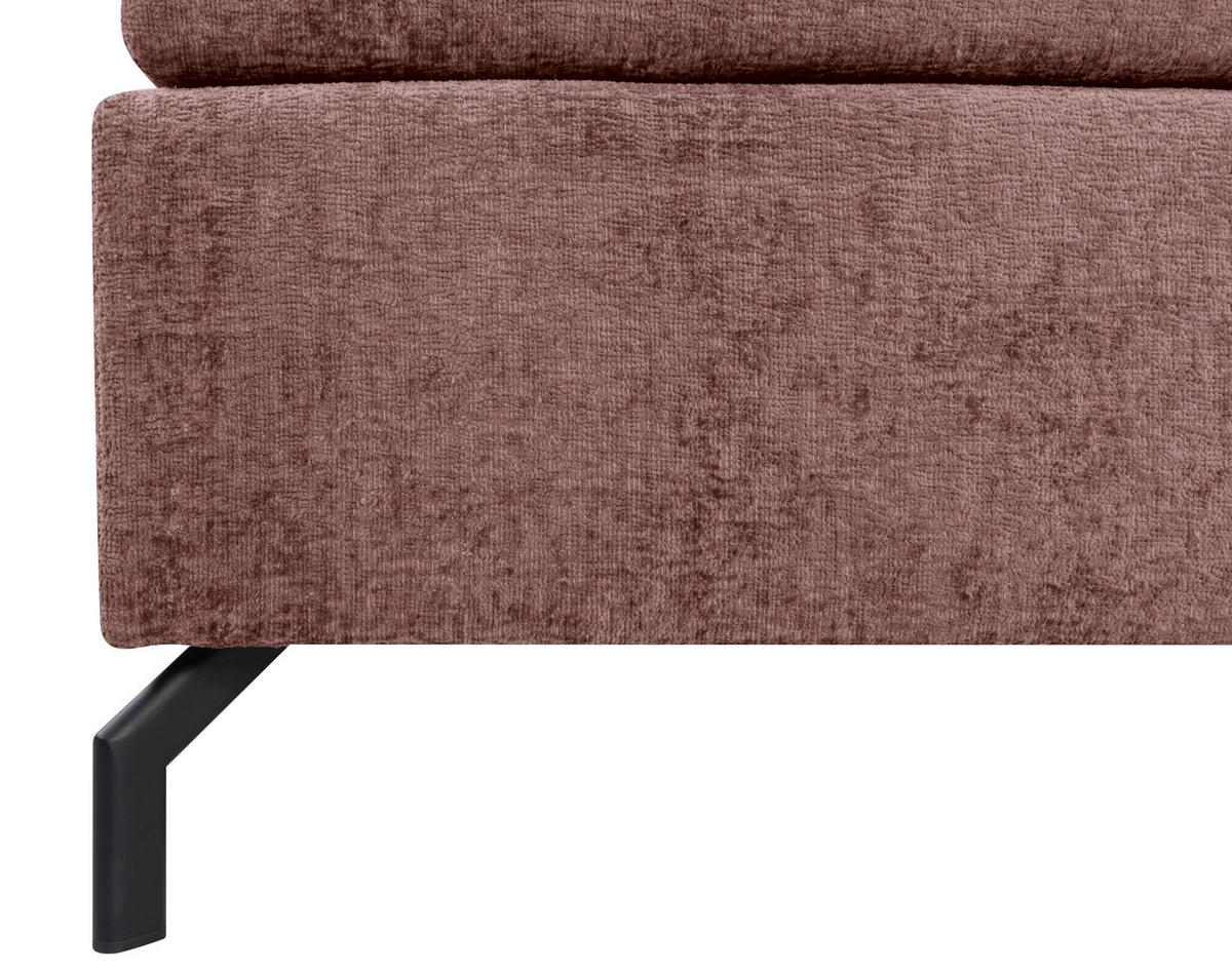 BOXSPRINGBETT 160/200 cm  in Weinrot  - Weinrot/Schwarz, Design, Textil/Metall (160/200cm) - Esposa