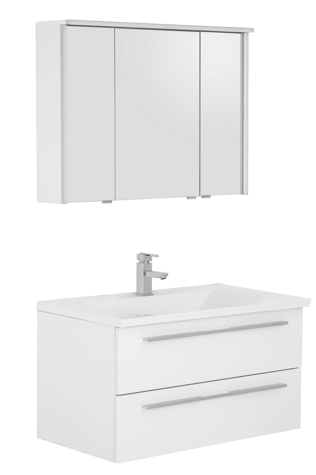 KÚPEĽŇA biela - biela, Konventionell, kompozitné drevo/kameň (90cm) - Dieter Knoll