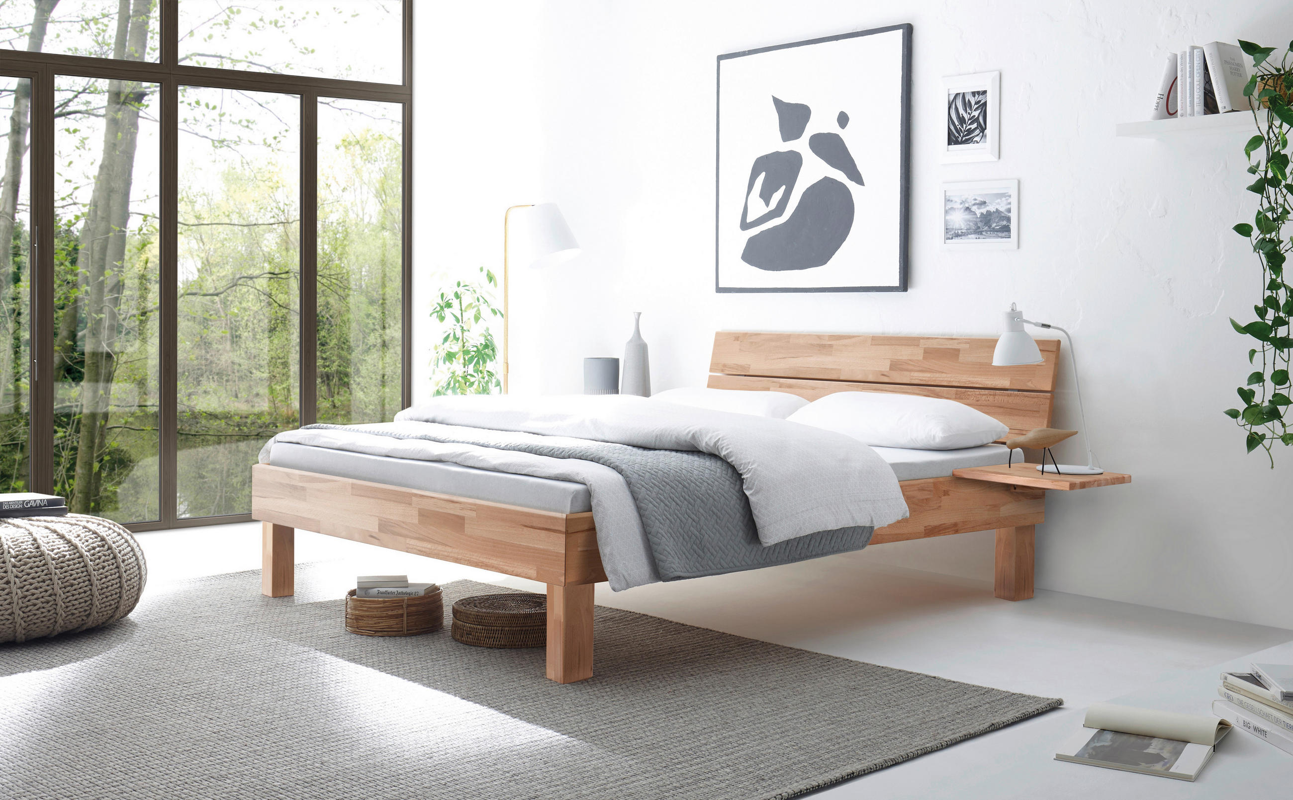 BETT 140/200 cm  in Buchefarben  - Buchefarben, Basics, Holz (140/200cm) - Hasena