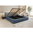 POLSTERBETT 180/200 cm,  in Blau, Lattenrost, Bettkasten,  - Blau/Schwarz, Design, Holz/Textil (180/200cm) - Xora