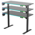 SCHREIBTISCH 120/60/70-115 cm Schwarz elektrisch höhenverstellbar  - Schwarz, Design, Holzwerkstoff/Kunststoff (120/60/70-115cm) - Novel