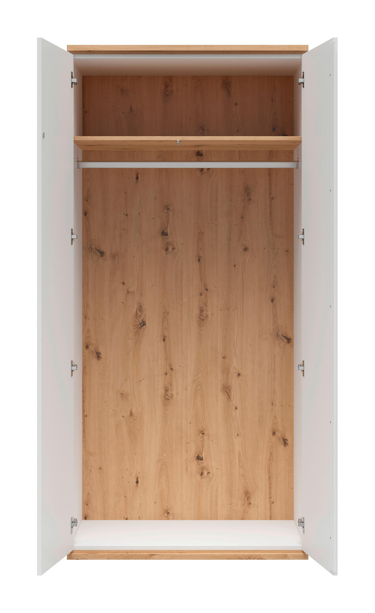 MEHRZWECKSCHRANK 94/201/58 cm  in Weiß, Eiche Artisan  - Weiß/Eiche Artisan, MODERN, Holzwerkstoff (94/201/58cm) - Xora