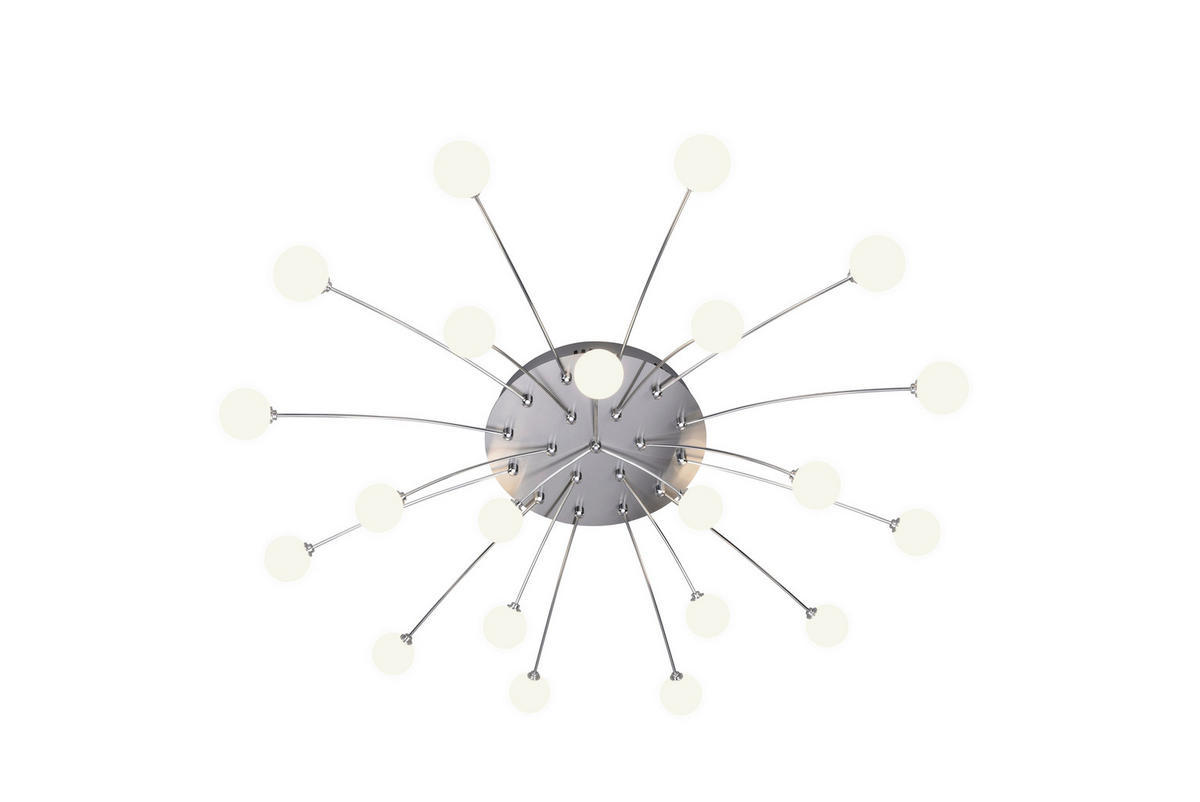 LED-DECKENLEUCHTE Bullet   - Weiß/Nickelfarben, Design, Glas/Metall (96,5cm) - Trio Leuchten