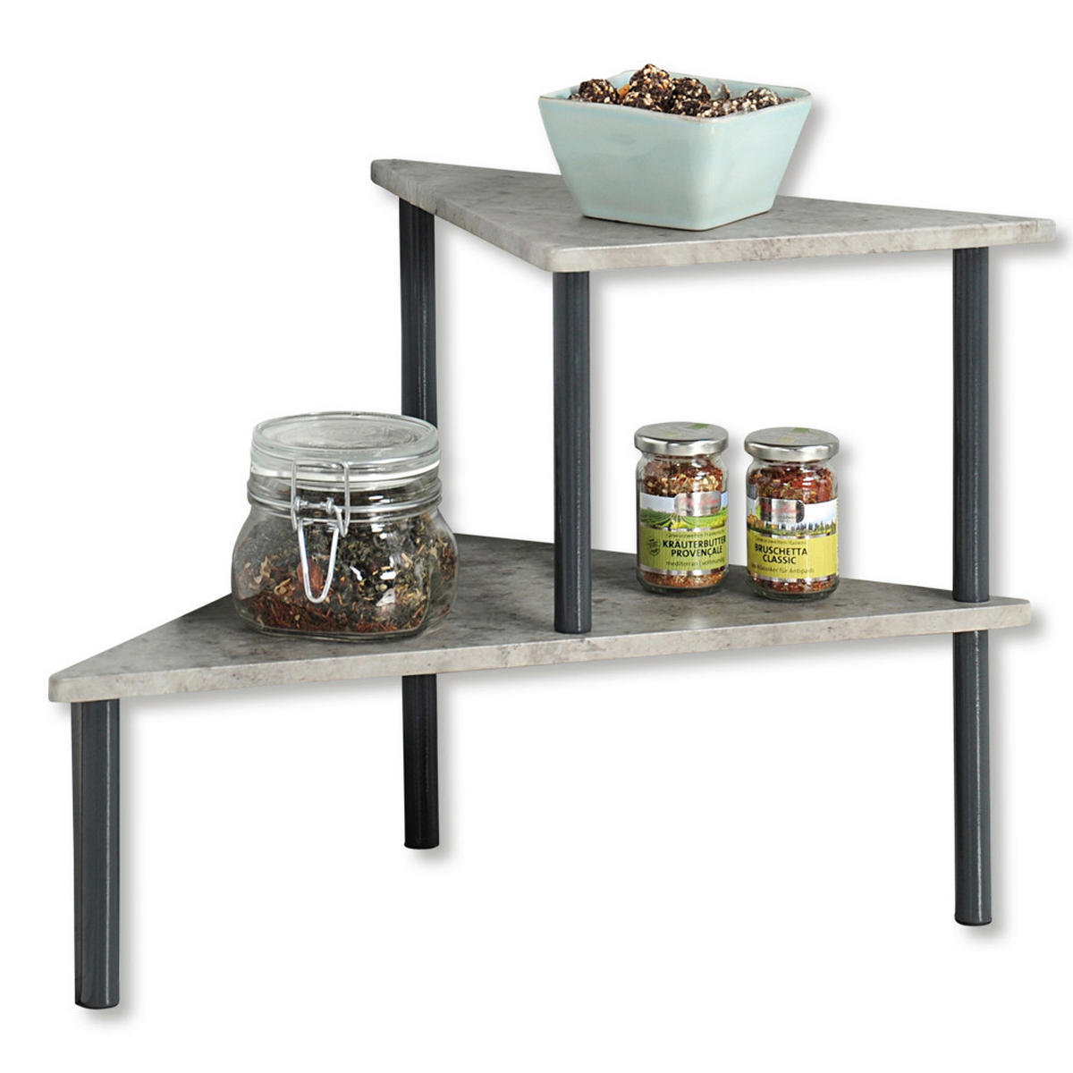 KÜCHENREGAL  - Grau, Basics, Holzwerkstoff/Metall (53/38/38cm) - Kesper
