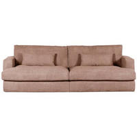 BIGSOFA in Cord Altrosa  - Schwarz/Altrosa, Romantik / Landhaus, Kunststoff/Textil (270/67/120cm) - Landscape