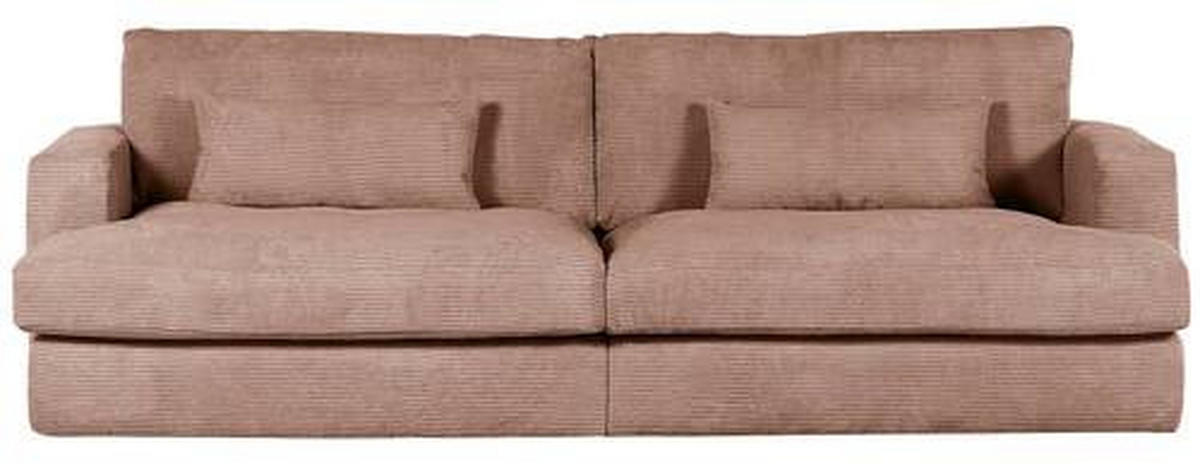 BIGSOFA in Cord Altrosa  - Schwarz/Altrosa, Romantik / Landhaus, Kunststoff/Textil (270/67/120cm) - Landscape