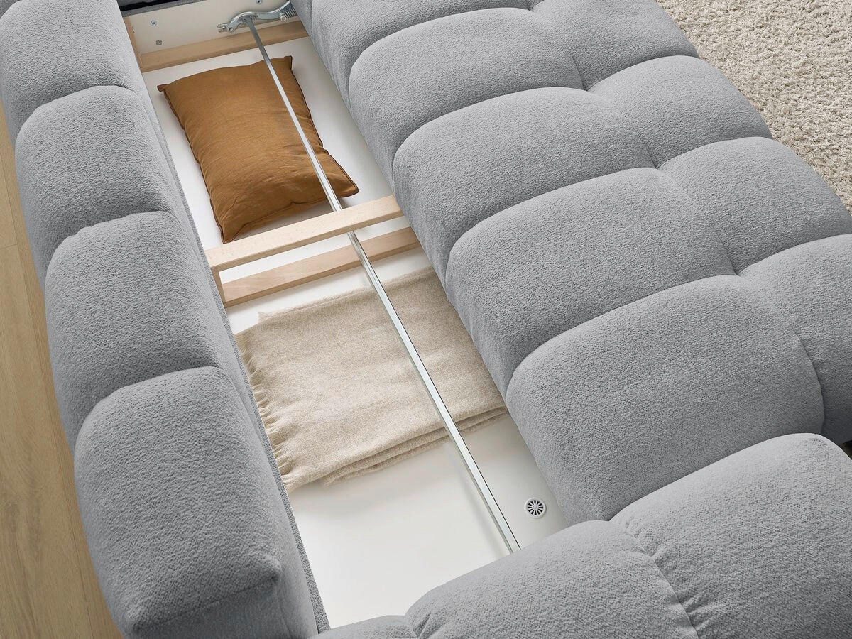 SCHLAFSOFA Flachgewebe Dunkelgrau  - Dunkelgrau/Schwarz, MODERN, Kunststoff/Textil (278/115/90cm) - Livetastic