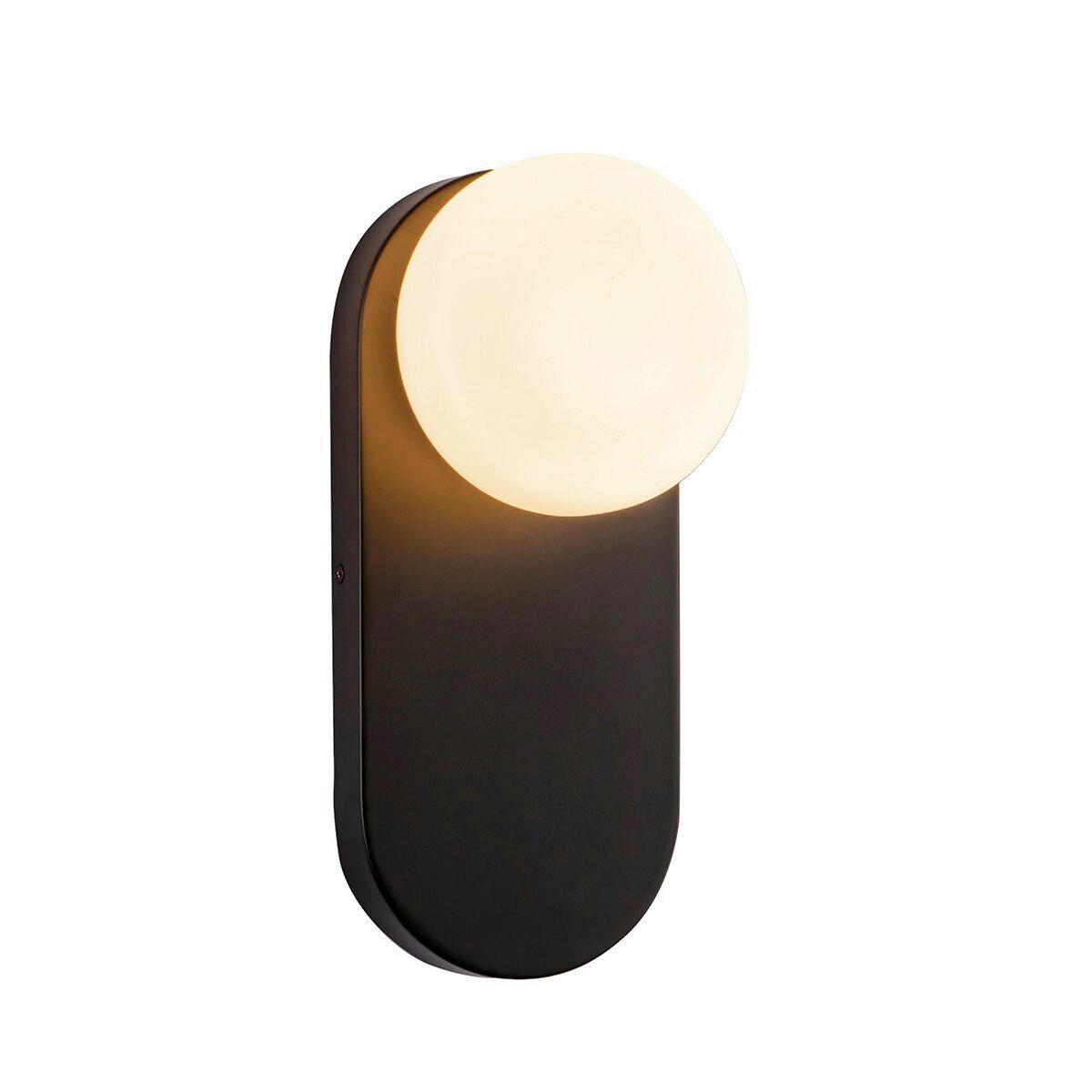 WANDLEUCHTE Alora Mood 32/14,2/12,1 cm  - Schwarz, Design, Glas/Metall (32/14,2/12,1cm) - Elstead Lighting