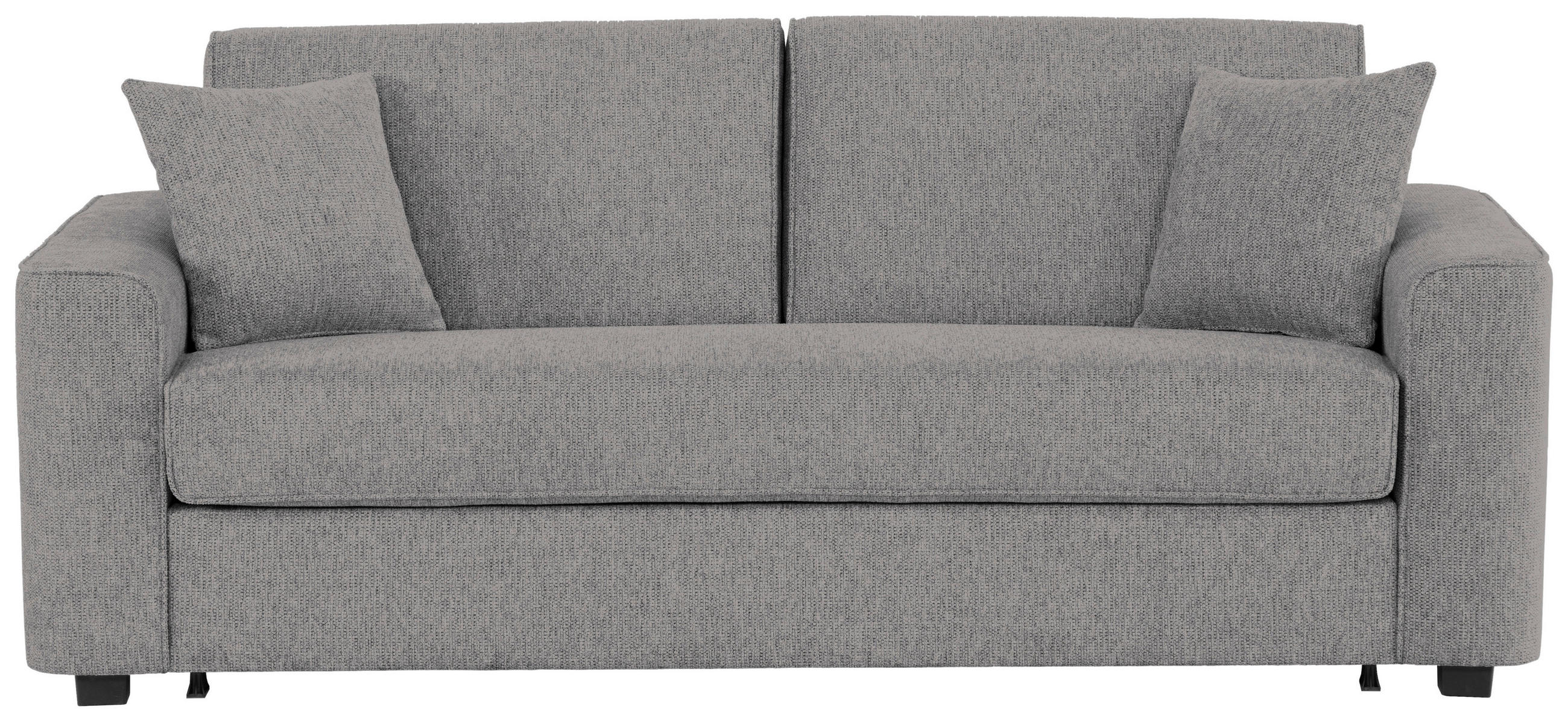 SCHLAFSOFA Webstoff Dunkelgrau  - Dunkelgrau/Schwarz, Design, Kunststoff/Textil (205/83/100cm) - Xora