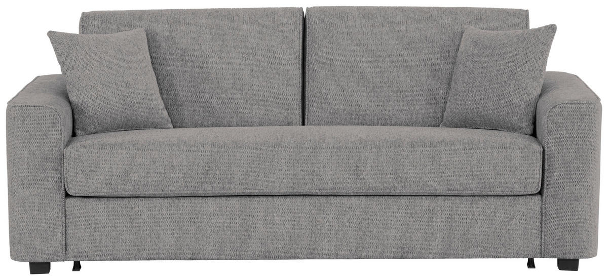 SCHLAFSOFA in Textil Dunkelgrau  - Dunkelgrau/Schwarz, Design, Kunststoff/Textil (205/83/100cm) - Livetastic