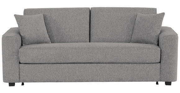 SCHLAFSOFA Webstoff Dunkelgrau  - Dunkelgrau/Schwarz, Design, Kunststoff/Textil (205/83/100cm) - Xora