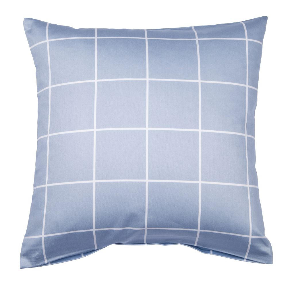 KISSENHÜLLE Giulietta 80/80 cm  - Weiß/Hellblau, KONVENTIONELL, Textil (80/80cm) - Janine