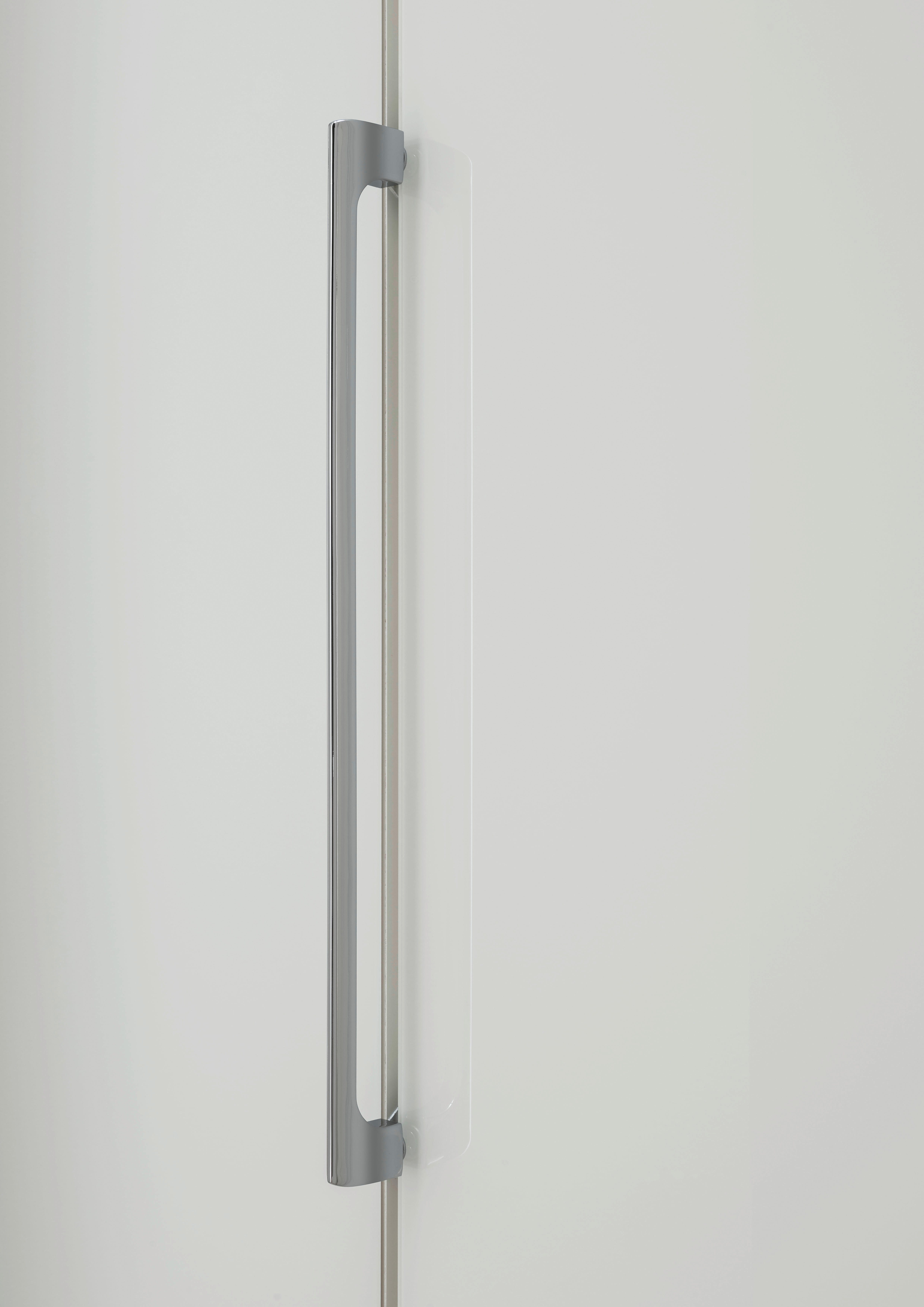 DREHTÜRENSCHRANK 6-türig Grau, Weiß  - Chromfarben/Weiß, KONVENTIONELL, Glas/Holzwerkstoff (250/236/58cm) - Dieter Knoll