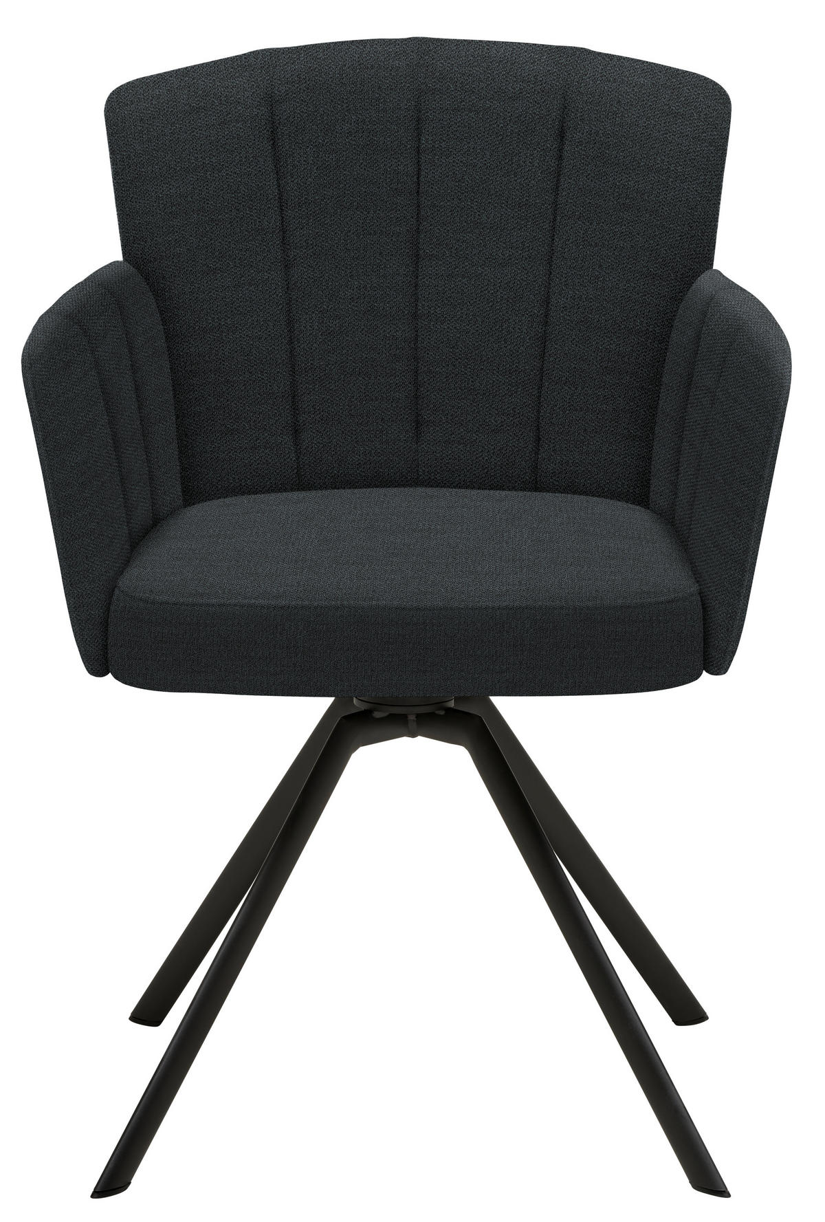 ARMLEHNSTUHL Webstoff  - Fango/Anthrazit, Design, Textil/Metall (58/83/62cm) - Venjakob