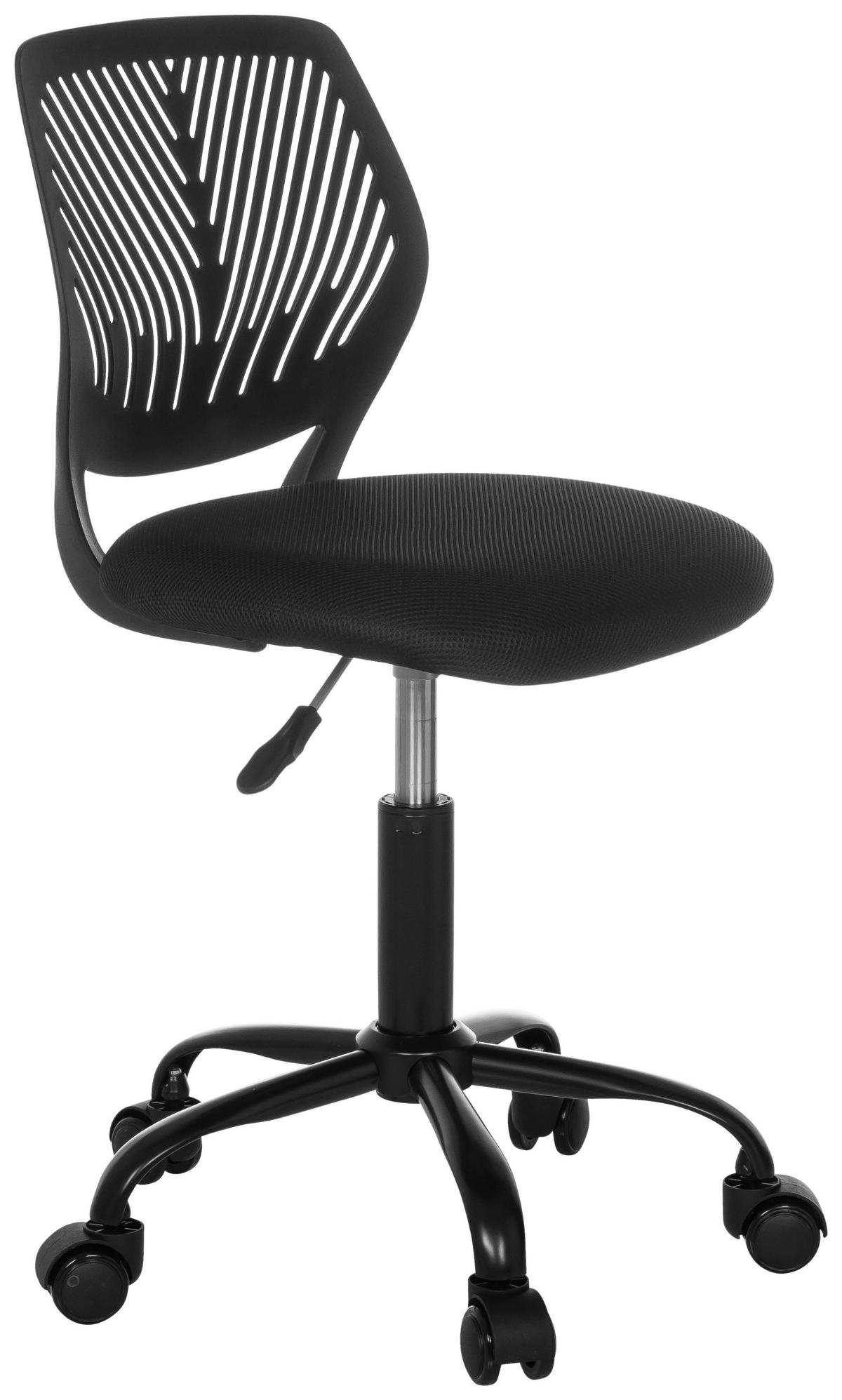 JUGENDDREHSTUHL Struktur Schwarz  - Schwarz, MODERN, Kunststoff/Textil (51/75 - 85/51cm) - MID.YOU