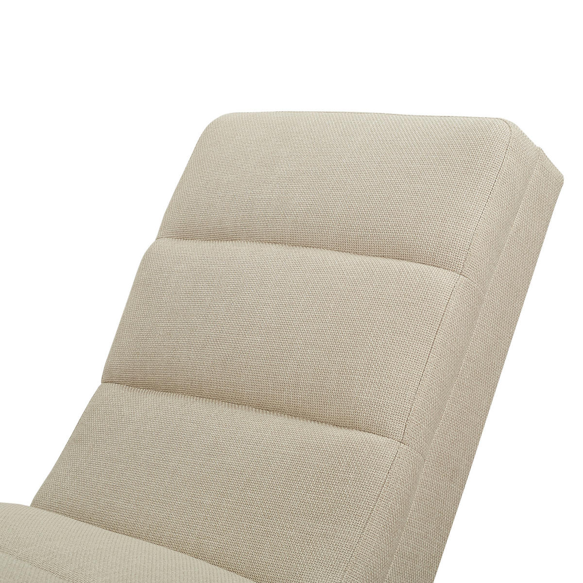 RELAXLIEGE in Struktur Beige, Chromfarben  - Chromfarben/Beige, MODERN, Textil/Metall (170/82/60cm) - Livetastic
