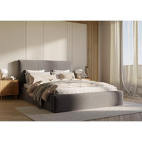 POLSTERBETT Bettkasten, Lattenrost 200/200 cm  in Grau  - Schwarz/Grau, Design, Holz/Textil (200/200cm) - Boxxx
