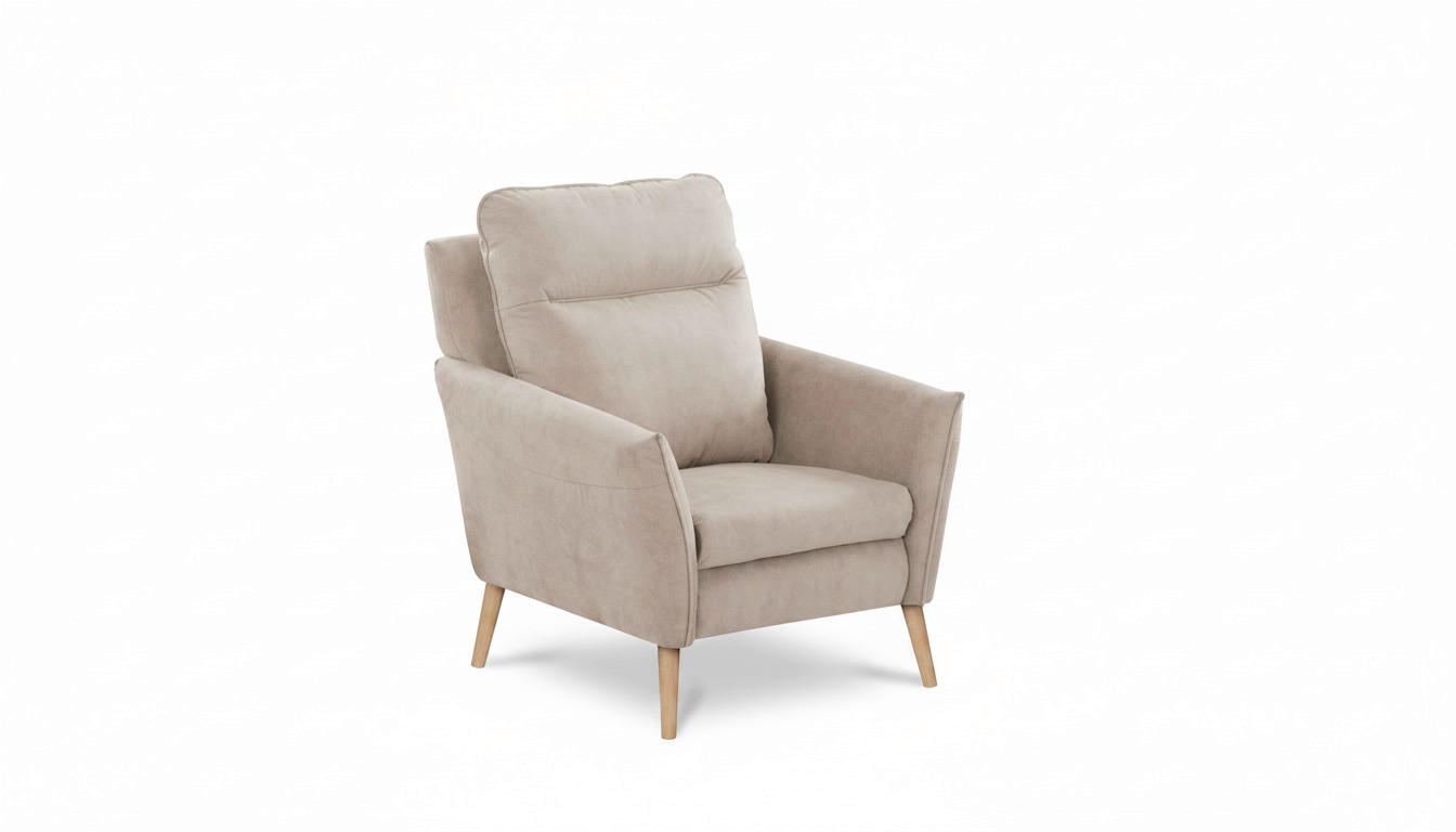 RELAXSESSEL in Textil Beige  - Beige/Buchefarben, Design, Holz/Textil (88/110/92cm) - Livetastic
