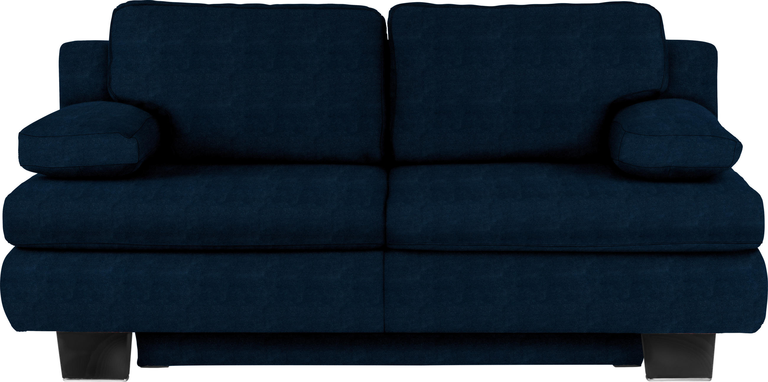 SCHLAFSOFA Textil Dunkelblau  - Wengefarben/Dunkelblau, Konventionell, Holz/Textil (203/94/100cm) - Novel