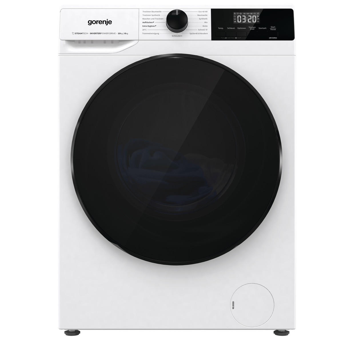 WASCHTROCKNER WD2A164ADPS/DE  - Schwarz/Weiß, Basics, Kunststoff/Metall (59,5/84,5/61cm) - Gorenje