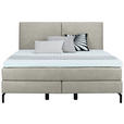 BOXSPRINGBETT 160/200 cm  in Beige  - Beige/Schwarz, KONVENTIONELL, Textil/Metall (160/200cm) - Dieter Knoll