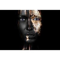 BILD Frauen 150/100 cm  - Goldfarben/Schwarz, Design, Kunststoff (150/100cm)