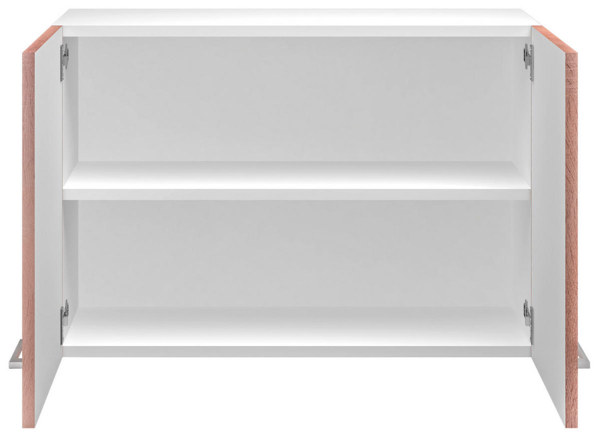 KÜCHENOBERSCHRANK 80/54,8/32 cm  in Weiß, Sonoma Eiche  - Alufarben/Weiß, KONVENTIONELL, Holzwerkstoff/Kunststoff (80/54,8/32cm) - FlexWell
