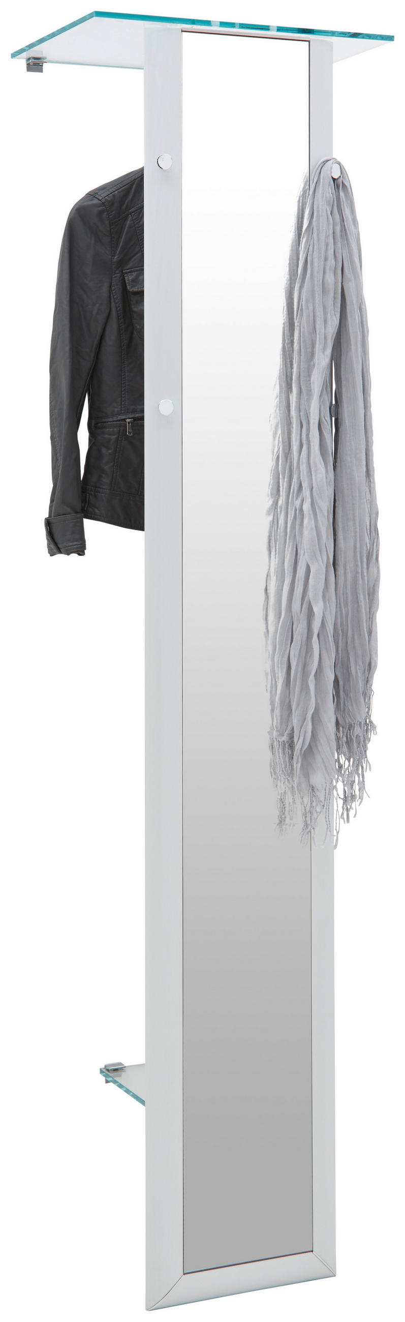 GARDEROBENPANEEL  in 52/195/35 cm  - Alufarben, Design, Glas/Metall (52/195/35cm) - Dieter Knoll