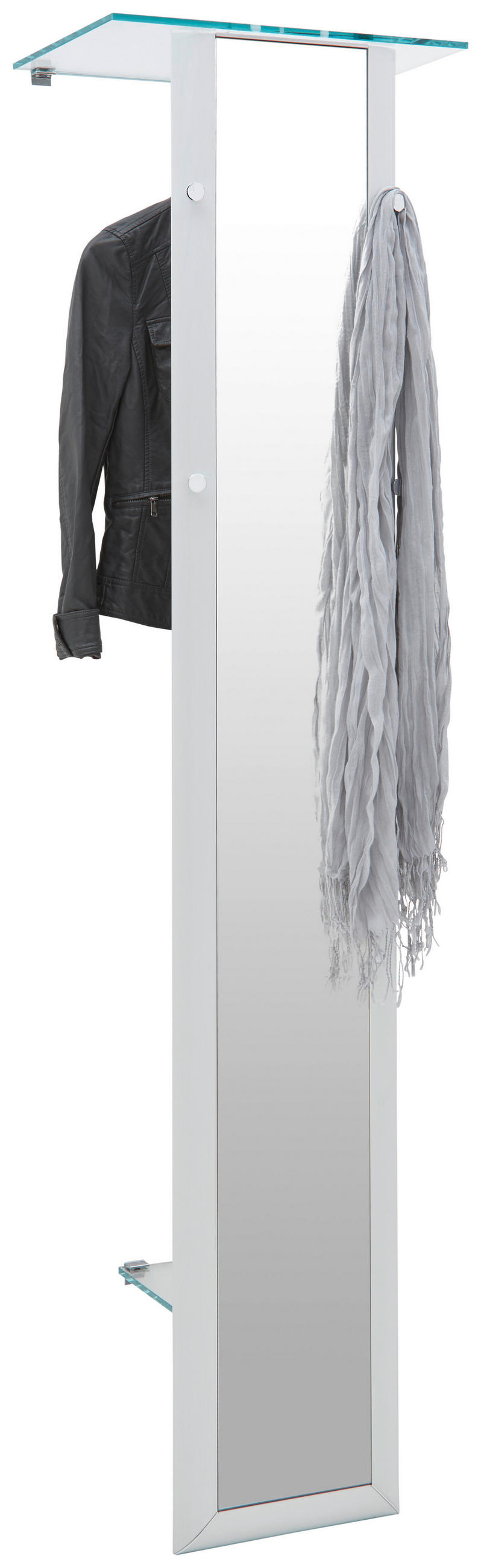 GARDEROBENPANEEL  in 52/195/35 cm  - Alufarben, Design, Glas/Metall (52/195/35cm) - Dieter Knoll