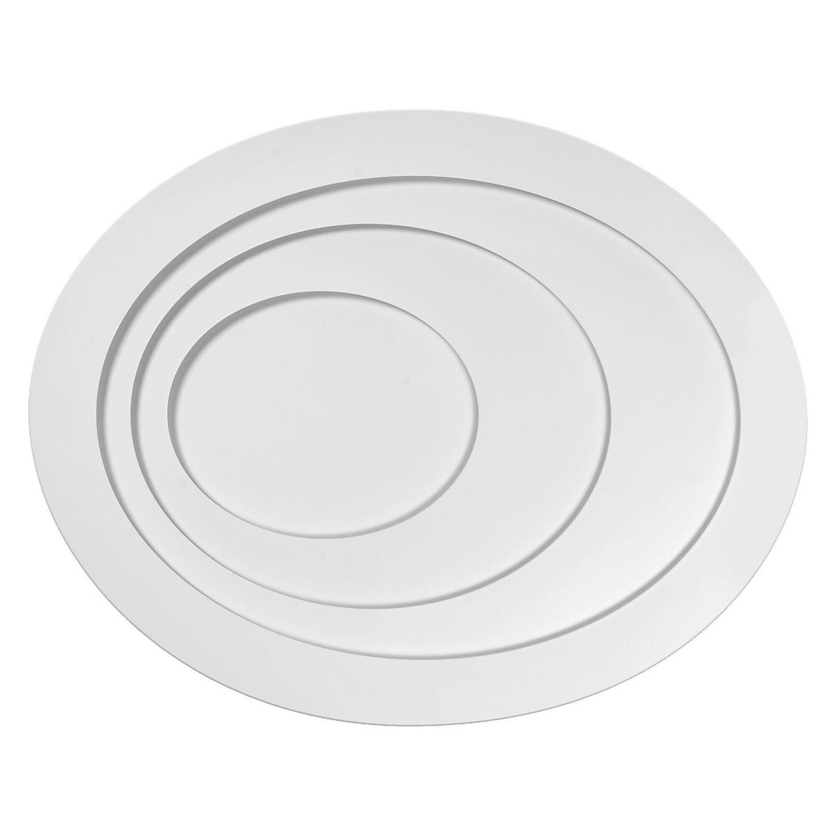 LED-DECKENLEUCHTE Orbis Spiral Oval 48,5/38,5/5,6 cm   - Weiß, Design, Kunststoff/Metall (48,5/38,5/5,6cm) - Osram