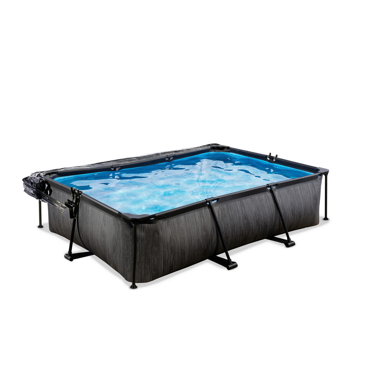 POOL-SET 300/200/65 cm  - Schwarz, KONVENTIONELL, Kunststoff (300/200/65cm) - EXIT Toys