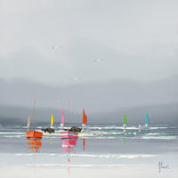 KUNSTDRUCK 30/30 cm  - Rot/Orange, Basics, Papier (30/30cm) - Monee