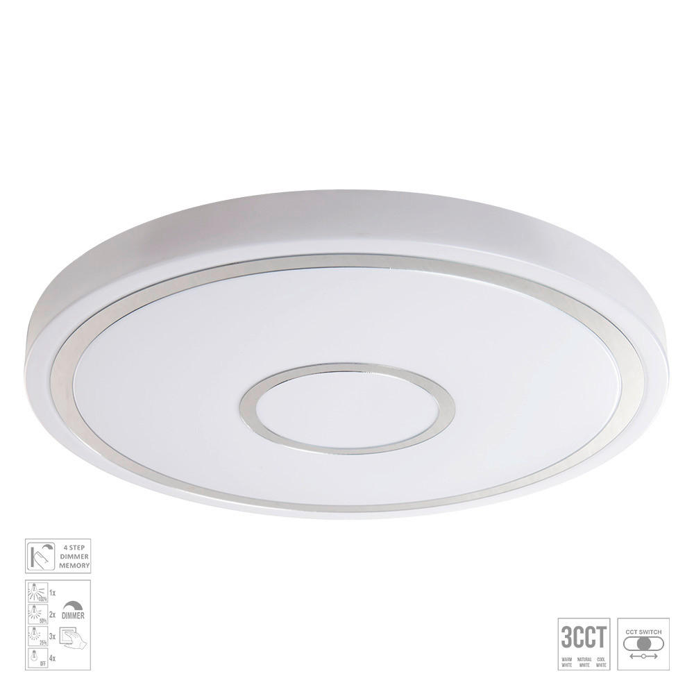 Plafonieră Cu Led    6.5/48/48 cm  - alb, Basics, plastic/metal (6.5/48/48cm)
