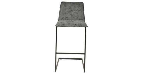 BARHOCKER in Greige, Schwarz - Greige/Schwarz, Design, Textil/Metall (46/99/54cm) - Hom`in