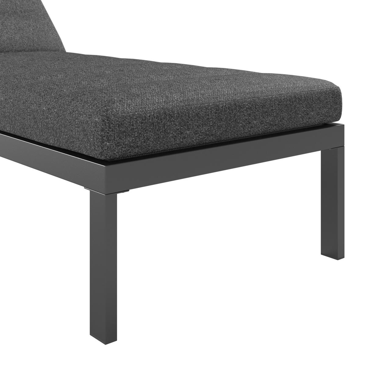 LEŽALJKA VRTNA   metal, tekstil  antracit    - antracit, Moderno, metal/tekstil (199/30/67cm) - Ambia Garden