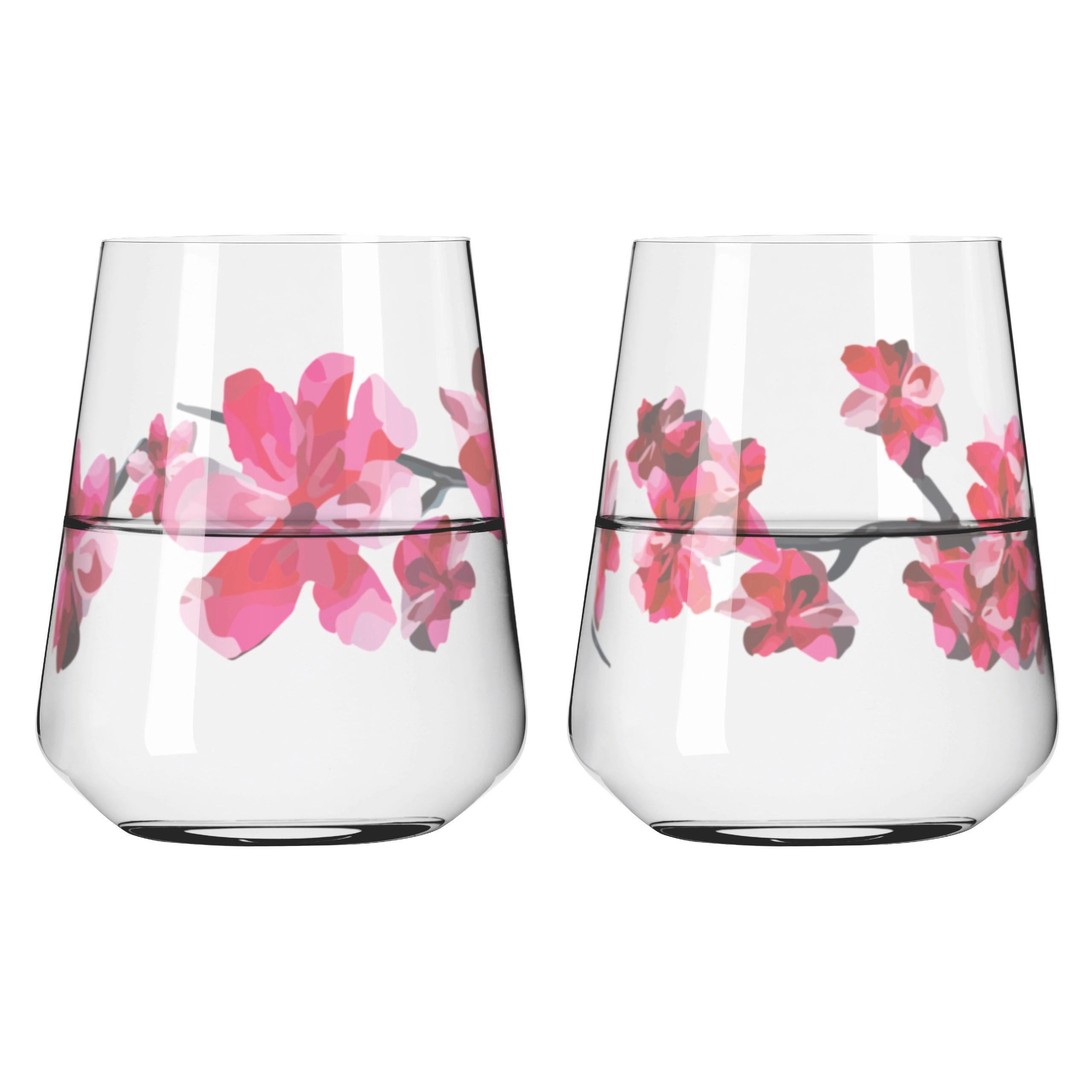 GLÄSERSET Sommersonett Allround  2-teilig  - Pink/Transparent, Trend, Glas (9,2/11,0cm) - Ritzenhoff