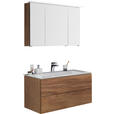 BADEZIMMER  in 91,2 cm  - Eichefarben, Design, Glas/Holzwerkstoff (91,2cm) - Dieter Knoll